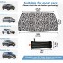 Car Sunshades for Windshield Umbrella Retractable Foldable SUV White Leopard Black Cheetah Auto Sunshield Car Sun Shade Sun Visor Blocks UV Rays
